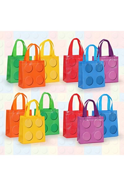 Choice Other MULTI 24pcs Building Block Gift Bags - 6 Colors Creative Party Containers for Easter, Father's