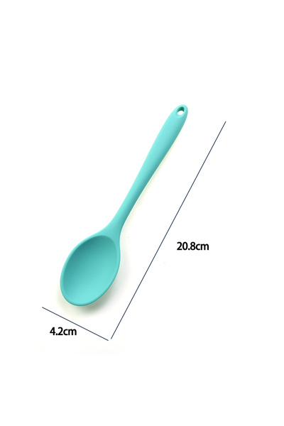 Choice M G Light Green For Better Life 1Pc Soft Silicone Spoon Stirring Long Handle Tableware Cooking Uten