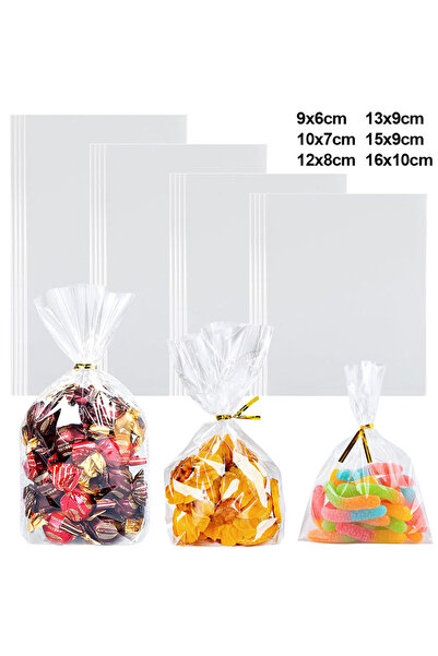 choice2 200 كيس شفاف مقاس 6×9 سم، 100-200 كيس بلاستيكي شفاف لتغليف الحلوى وال...