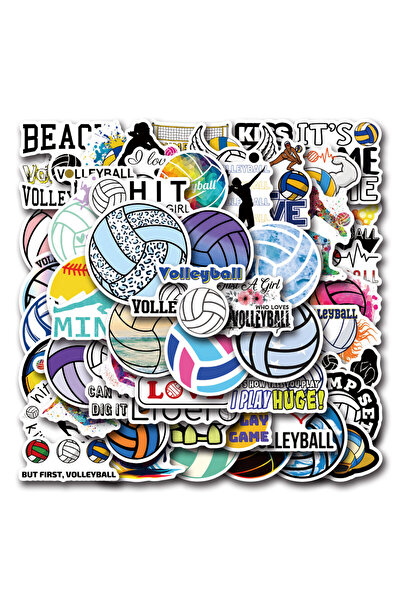 Choice ملصقات كرة طائرة لطيفة متعددة الألوان، 55 قطعة، ملصقات DIY، سكرابوكينغ...