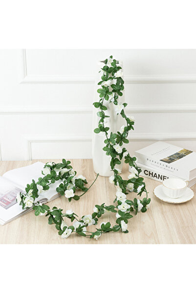 Choice white 8.2ft Red Rose Artificial Silk Flower Garland Wedding Decor Fake...