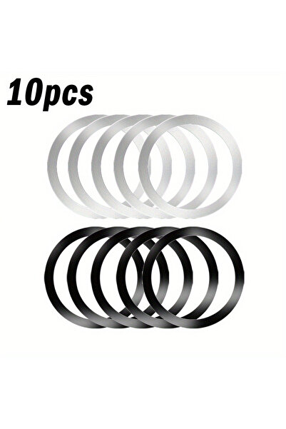 Choice 5 قطع سوداء فضية 10 قطع حلقات معدنية للشحن اللاسلكي المغناطيسي - لوحة ...