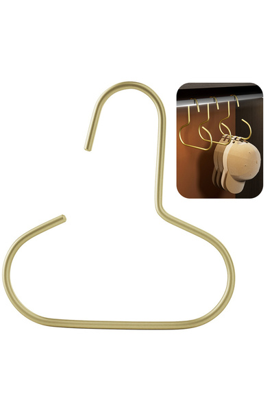 Choice خطافات تنظيم ذهبية قطعة واحدة لخزانة القبعات ورفوف التخزين الموفرة للم...