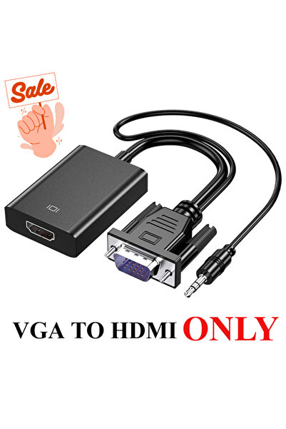 Choice Black VGA to HDMI-compatible Converter Cable Full HD 1080P VGA to HDMI Cable Adapter With Audio Outp