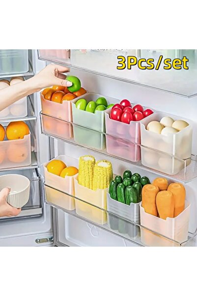 Choice 3Pcs 3Pcs BPA-Free Clear Refrigerator Storage Box Space-Saving Kitchen Organization Food Sorting Box