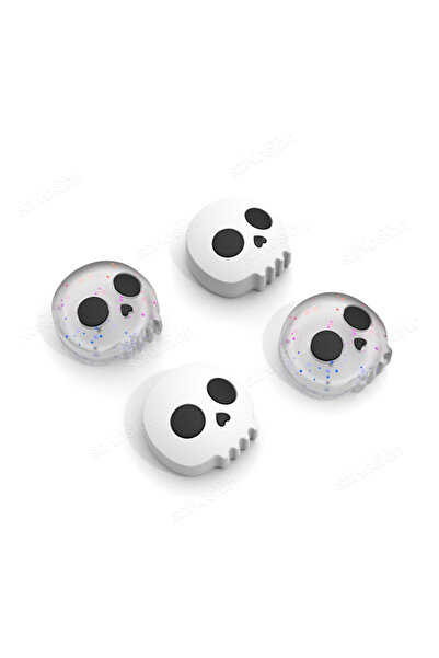 Choice 4Pcs Skull Thumb Grip Caps for Steam Deck Games Console Silicone Thumbstick Joystick Cover Gaming Ac