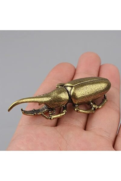 Choice زينة خنفساء من النحاس الصلب على شكل وحيد القرن الإبداعي محاكاة الحشرات...