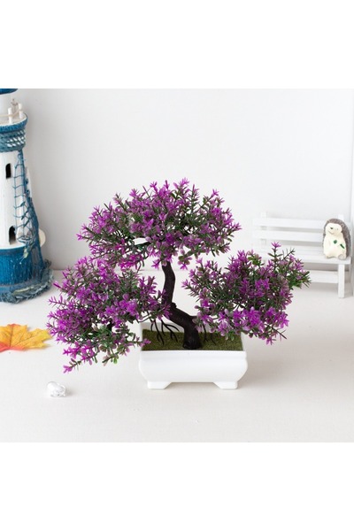 Choice red lotus A set of artificial bonsai trees, plants, new homes, decorations for Christmas, Halloween,