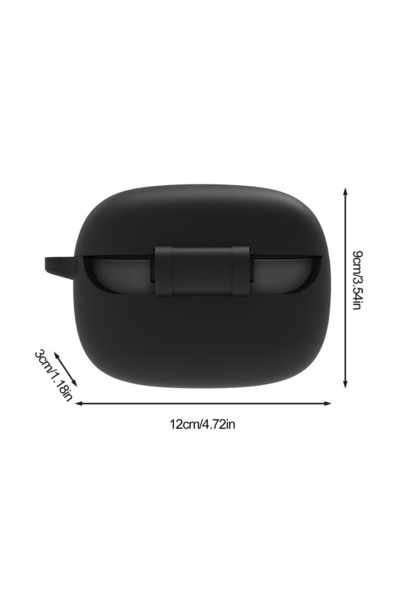 Choice حافظة واقية لسماعات JBL Wave Beam، مزودة بشاشة لمس، وغطاء سيليكون أسود