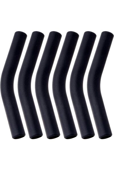 Choice 6 قطع - أغطية ماصة سيليكون سوداء، رؤوس ماصة معدنية، غطاء ماصة طعام من ...