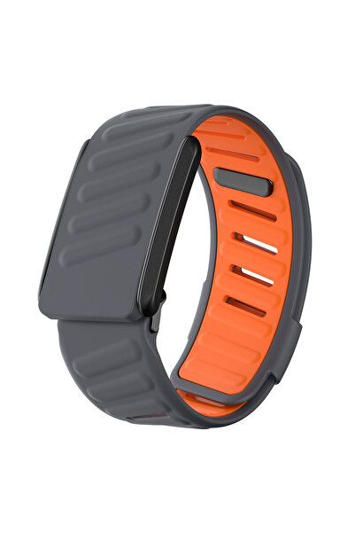 Choice سوار معصم WHOOP SportFlex باللون الرمادي الداكن البرتقالي، مصنوع من ال...