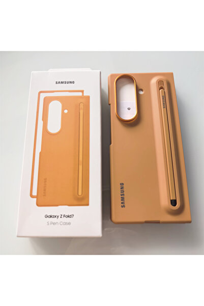 Samsung Z Fold 7 Brown جراب هاتف Galaxy Z Fold 7 5G Slim S Pen الجديد مع غطاء سيليكون Z Fold 7