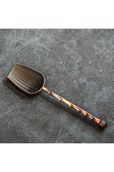 Choice Red-copper-hat Alloy TeaSpoon with Retro Auspicious Cloud Texture Kung Fu Tea Taking Tool Tea Shovel