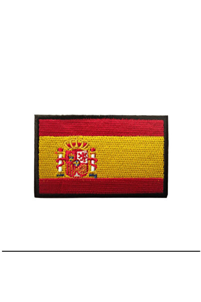 Choice4 رقعة مطرزة بعلم إسبانيا بحافة سوداء على الملابس والإكسسوارات العسكرية...