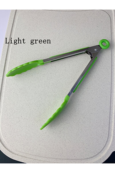 Choice 1Pcs Light Green-885 Anti Slip Cooking Serving Tongs Stainless Steel F...