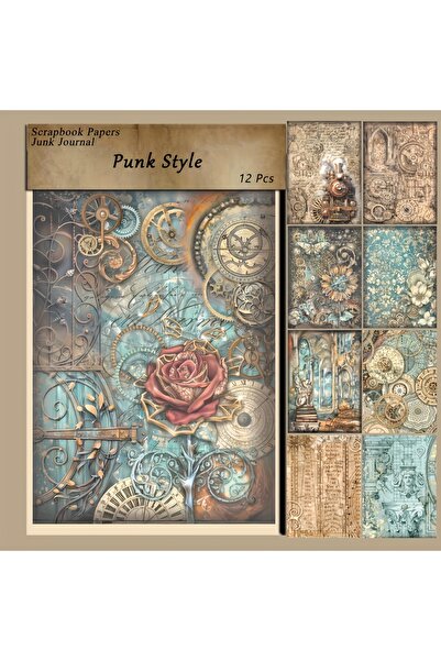 Choice 12Sheets 12 Sheets Punk Style Scrapbook Paper Scrapbooking Supplies Cr...