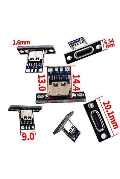 Choice3 20 قطعة من موصلات USB 3.1 من النوع C ذات 4 دبابيس، 5/20 قطعة مع لوحة ...