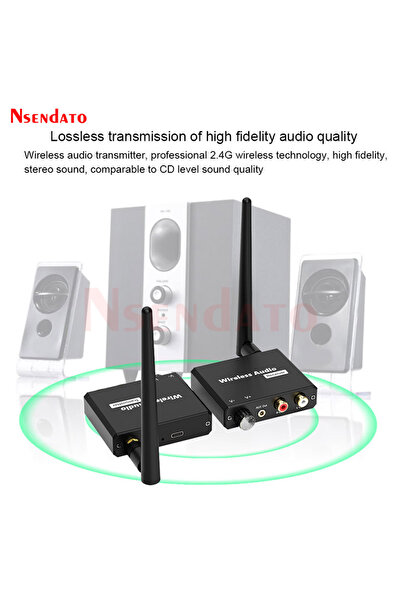 Choice محول موسيقى لاسلكي رقمي 2.4 جيجاهرتز، مجموعة إرسال واستقبال صوت لاسلكي 50 متر مع منفذ 3.5...