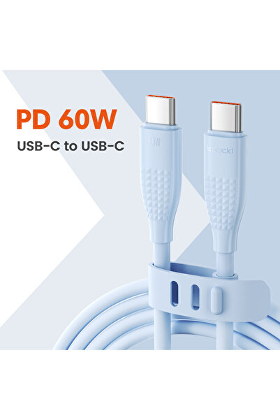 Toocki كابل شحن سريع USB-C إلى Type-C من Choice بطول 1.2 متر وقوة 60 واط، أزر...