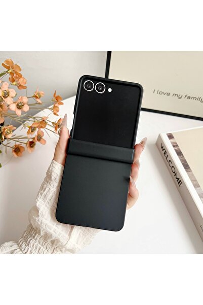 Choice جراب هاتف Galaxy Z Flip7 أسود غير لامع بلون حلوى الدوبامين لهاتف Z Fli...