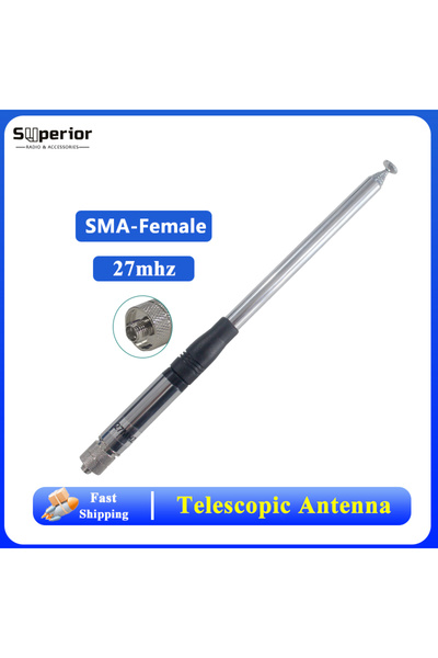choice2 هوائي تلسكوبي SMA-أنثى 27 ميجا هرتز SMA-F لـ UV-K5 UV-K6 موصل BNC هوا...