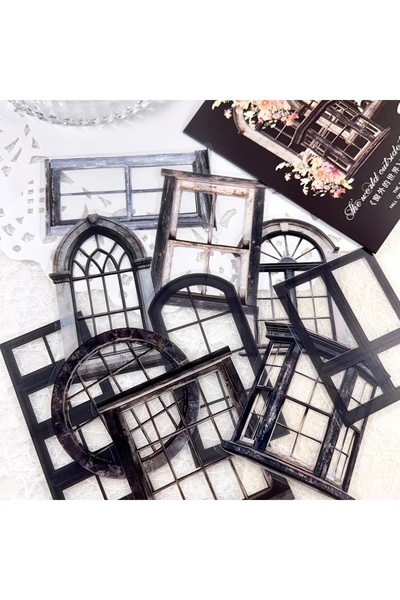 Choice5 E JIANQI 11 قطعة/حزمة ملصقات بوابة الرجعية الزخرفية سكرابوكينغ المواد...