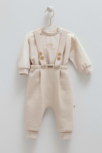 Caramell Good Vibes Set with Trousers and Top, Brown