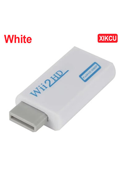 Choice محول أبيض XIKCU عالي الدقة 1080 بكسل من Wii إلى HDMI متوافق مع Wii2، محول 3.5 مم متوافق مع HDMI A