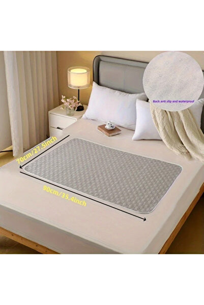 Choice grey-70x90cm Washable Incontinence Pads for Elderly & Pets - Leak-Proof Bed Care Mats, Ideal for Men