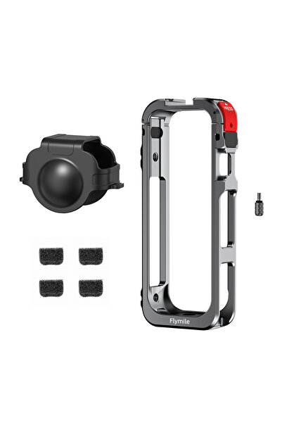 Choice Snap-on Cage Flymile Aluminum Frame Cage for Insta360 X5 Camera Access...
