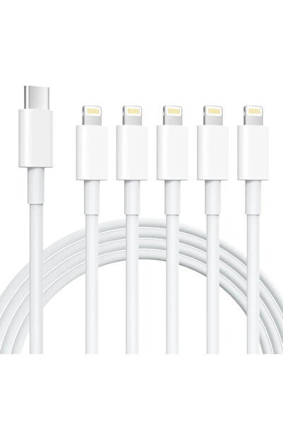 Choice شاحن آيفون بطول متر واحد، 5 قطع، كابل USB C إلى Lightning بطول 6 أقدام...