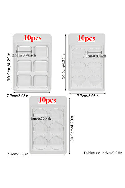 Choice 30 قطعة من قوالب إذابة الشمع، 6 تجاويف دائرية شفافة فارغة من البلاستيك...