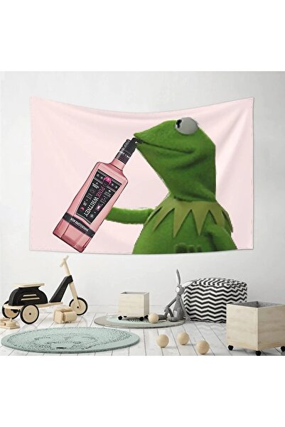 Choice قطعة واحدة من نسيج الحائط الوردي اللطيف على شكل دمية ضفدع، مقاس 75 × 1...