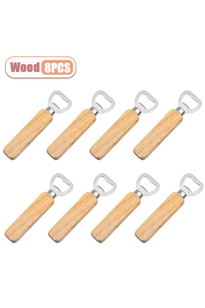Choice Wood-8PCS 1-30PCS Stainless Steel Wooden Bottle Opener For Home Kitchen Bar Restaurant Party Gift Ki