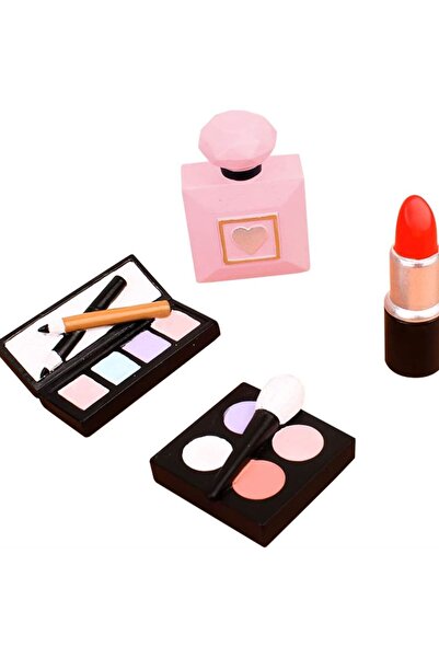 Choice 4pcs 4 Pack Make up Cake Toppers Resin Cosmetics Lipstick Perfume Bottle Cake Decorations for Makeup