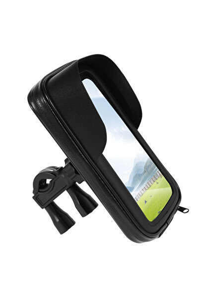 Choice حقيبة حامل هاتف للدراجة قابلة للدوران 360 درجة ومقاومة للماء وحقيبة مق...