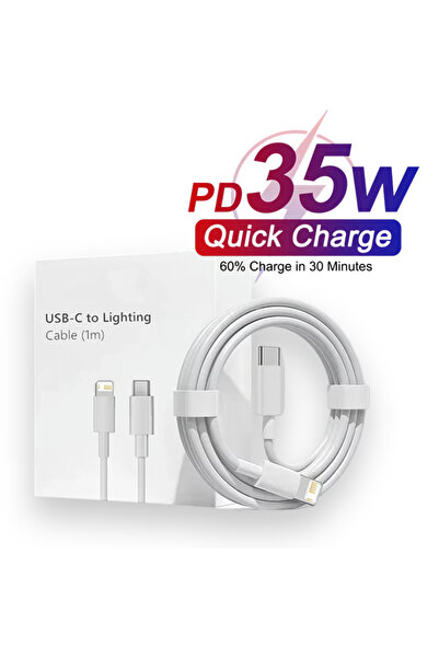 Choice كابل PD بطول 2 متر مع علبة كابل شاحن سريع أصلي PD 35 وات لهاتف iPhone 11 12 13 Pro 14 Plus X XR XS Max