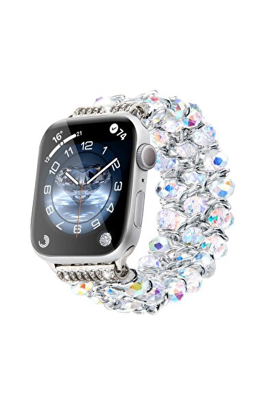 Choice حزام MULTI Flash Pearl مقاس 42 مم و44 مم و45 مم و46 مم لساعة Apple Wat...