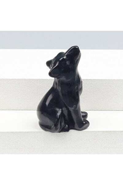 Choice حجر السج، أحجار طاقة بلورية متنوعة، منحوتة على شكل ذئب من الكوارتز الو...