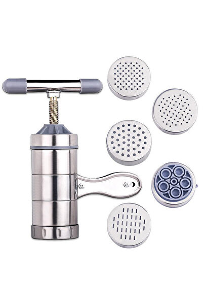 Choice Silver 1Set Stainless Steel Household Manual Noodle Machine, Small 5-T...