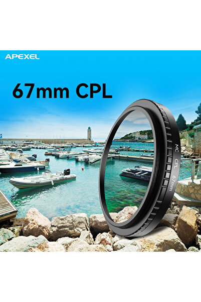 Choice 67MM CPL APEXEL 67mm Phone CPL Polarizing Filters/ND 32/ND 400 Filters with Universal Clip for DSLR