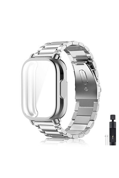 Choice جراب ساعة Redmi Watch 5 Lite من الفولاذ المقاوم للصدأ + سوار معدني فاخ...