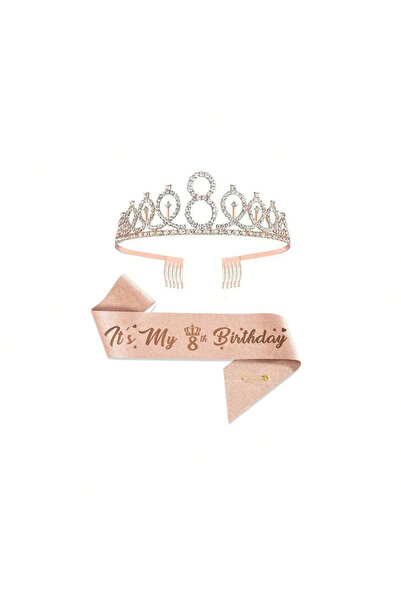 Choice Rose gold-8 Rose Gold Birthday Decorations for Girls, Including Birthd...
