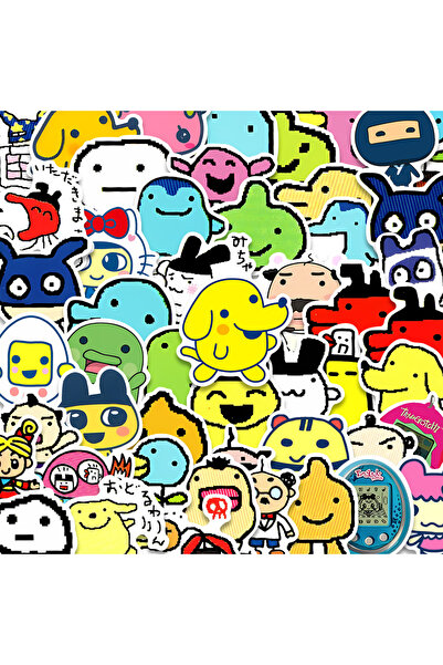 SANRIO MULTICOLOR 50Pcs Cartoon Tamagotchi Stickers DIY Stickers Scrapbooking Phone Luggage Skateboard Viny