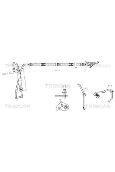TRISCAN Furtun Hidraulic Sistem De Directie De La Pompa Hidraulica La Caseta ...