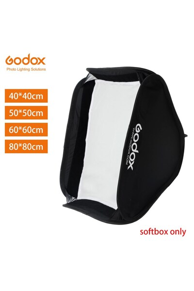 Choice صندوق إضاءة 40x40 سم فقط من Godox صندوق إضاءة قابل للطي 40x40 سم 50x50 سم 60x60 سم 80x80 سم صندوق إضاءة فلاش Speedlite