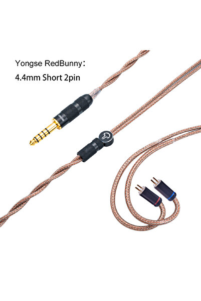 Yongse 4.4 مم قصير 2 دبوس RedBunny أحادي الكريستال النحاسي + مركز نحاسي أحادي...