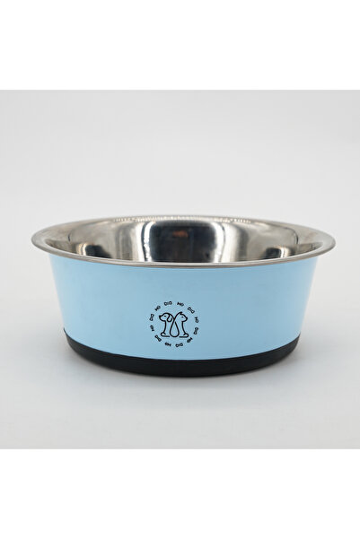 Choice L Blue 1PC Non-slip Stainless Steel Dog Food Bowl Cat Bowl Anti-tip No...