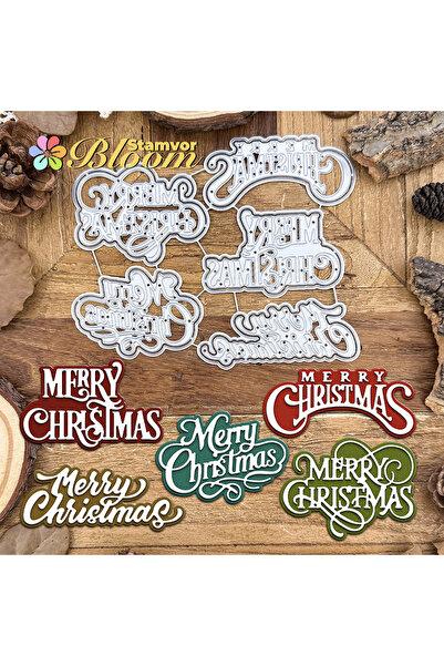 Choice Original Lovely Christmas Layers Titles MERRY CHRISTMAS Metal Cutting ...
