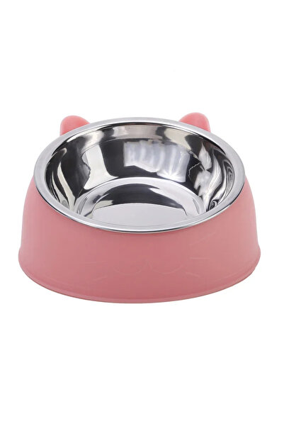 Choice وعاء قطط وردي مكون من قطعة واحدة، وعاء طعام مائل جميل ومبتكر للقطط الص...